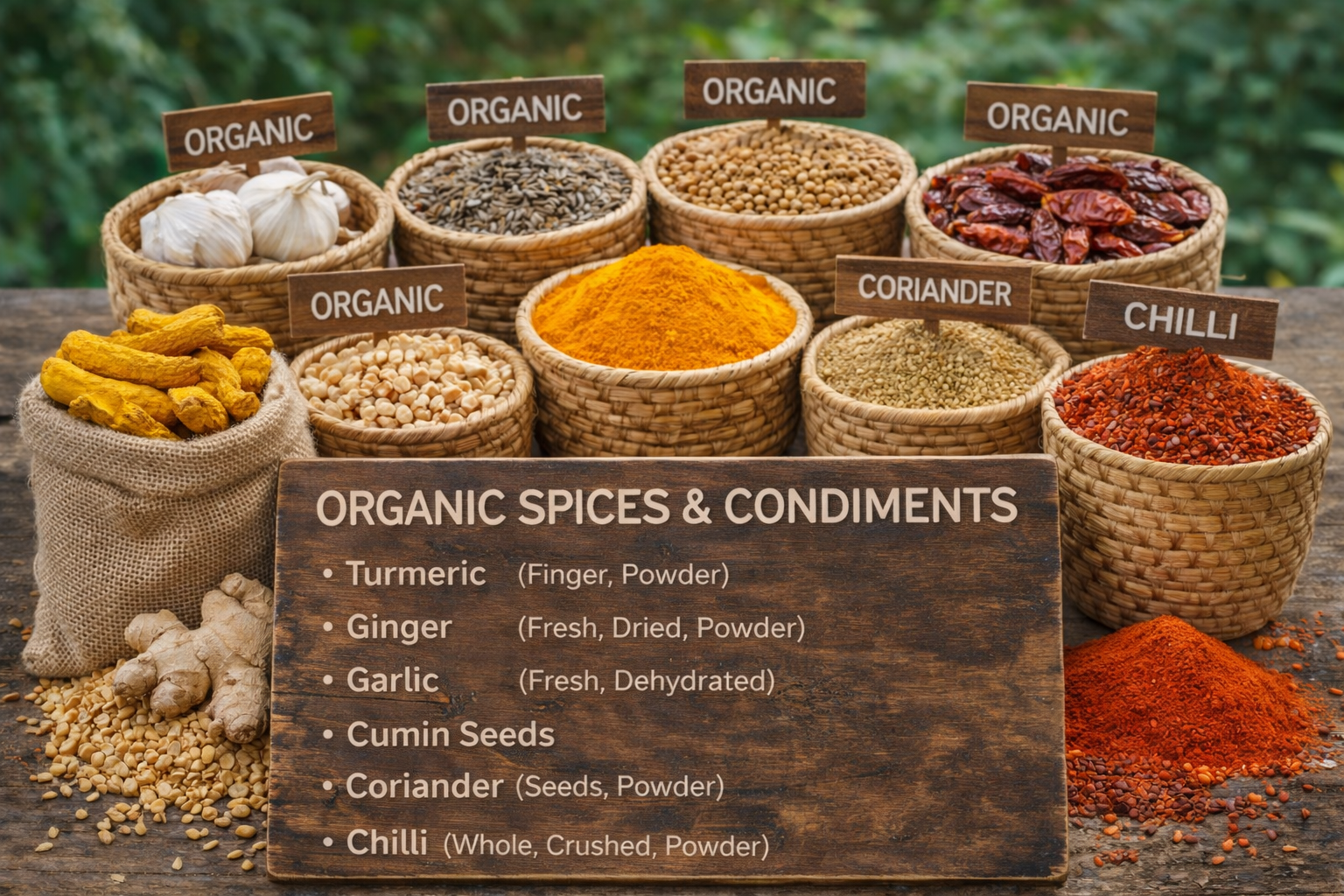 Organic Spices & Condiments